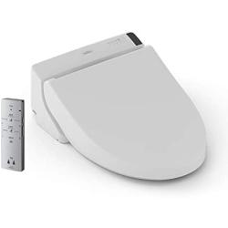 TOTO SW2044#01 C200 Electronic Bidet Toilet Cleansing Water, Heated Seat, Deodorizer, Warm Air Dryer, and PREMIST, Elongated, Cotton White