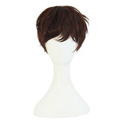 MapofBeauty Fashion Women Natural Short Curly Wig (Dark Brown)