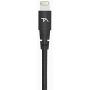 Tech Armor Apple MFi Certified Lightning Cable to USB A - 6FT Black - Tough-Braided Extra-Strong Jacket - Sync/Charge iPhone & iPad