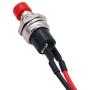 Twidec/10Pcs 1A 250V AC 2 Pins SPST Black + Red Normal Open Mini Momentary Push Button Switch with Pre-soldered Wires PBS-110-XBKR