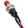 Twidec/10Pcs 1A 250V AC 2 Pins SPST Black + Red Normal Open Mini Momentary Push Button Switch with Pre-soldered Wires PBS-110-XBKR
