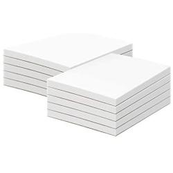 Memo Pads, White, 50 Sheets Per Pad, 10 Pads (8 1/2 x 5 1/2)