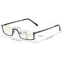 Blue Light Filter Glasses Men Women Reading Computer Half-rim Reader Eyeglasses