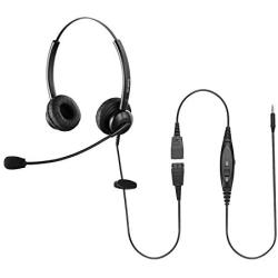 Sinseng Noise Cancelling Headphones with Microphone 3.5mm Headset, Conference Headset for Call Center with Volume Controls, Mobile Phone Headphones for iPhone Samsung iPad PC Laptop Tablets Computer