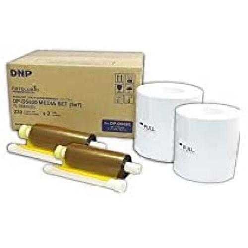 DNP DS620 5x7” / 13x18cm Ribbon and Paper Photo Media Set - 2 Rolls (230 Prints Per Roll)