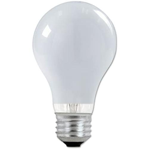 Satco S2408 72 Watt (100 Watt) 1490 Lumens A19 Halogen Warm White 3000K Soft White Light Bulb, 2-Pack