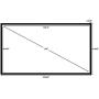 STR-169120 Silver Ticket 120'' Diagonal 16:9 4K Ultra HD Ready HDTV (6 Piece Fixed Frame) Projector Screen White Material