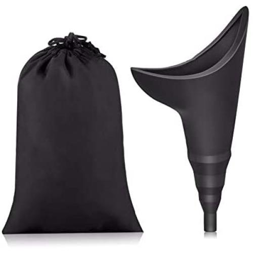WeTest Portable Female Urination Device with Drawstring Bags -Silicone Funnel Urine Cups for Women Standing Up to Pee,Black, LJ-JSL-112607, LJ-JSL-112607, LJ-JSL-112607, LJ-JSL-112607