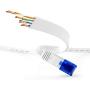 KabelDirekt – 100 feet – Flat Ethernet, Patch & Network Cable (transfers gigabit Internet Speed, 1Gbps, Highly Flexible, Suitable for Permanent Installation, RJ45 Plug, White)