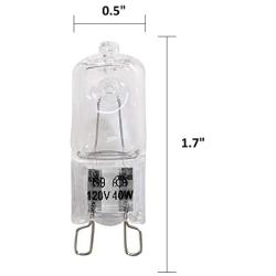 9 Pack,G9 Halogen Light Bulbs 40 Watt ,Crystal Clear Lense, T4/Q40/G9/CL/120V JD Type Halogen House Hold Light Bulb,for Hanging Pendant Accent Type Spot Down Lamp Chandelier Sconce Fixture Lighting