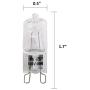 9 Pack,G9 Halogen Light Bulbs 40 Watt ,Crystal Clear Lense, T4/Q40/G9/CL/120V JD Type Halogen House Hold Light Bulb,for Hanging Pendant Accent Type Spot Down Lamp Chandelier Sconce Fixture Lighting