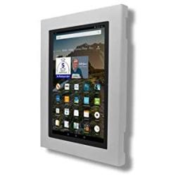 TABcare Locking Security Metal Case for Amazon Fire HD 10 2015/2017 Used as Kiosk, POS, Store, Show Display (White, VESA & Wall Mount)