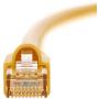 InstallerParts Ethernet Cable CAT6A Cable UTP Booted 1 FT - Yellow - Professional Series - 10Gigabit/Sec Network/High Speed Internet Cable, 550MHZ