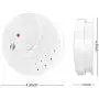 Photoelectric Smoke Detector Fire Alarm Battery-Operated 2 Pack