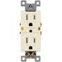 ENERLITES Duplex Receptacle Outlet, Tamper-Resistant, Residential Grade, 3-Wire, Self-Grounding, 2-Pole,15A 125V, UL Listed, 61580-TR-LA-10PCS, Light Almond (10 Pack)