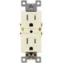 ENERLITES Duplex Receptacle Outlet, Tamper-Resistant, Residential Grade, 3-Wire, Self-Grounding, 2-Pole,15A 125V, UL Listed, 61580-TR-LA-10PCS, Light Almond (10 Pack)
