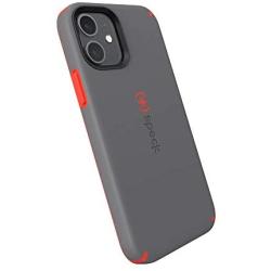 Speck Products CandyShell Pro iPhone 12, iPhone 12 Pro Case, Moody Grey/Turbo Red (137600-9228)