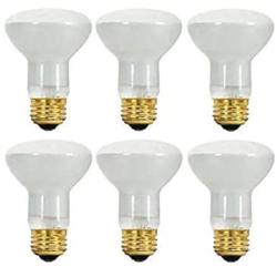 Bulbmaster 45R20/FL 45 Watts R20 Reflector Indoor Flood Light Bulbs Medium E26 Base 45W for Spotlight Bulbs 130 Volts Frosted Flood Lights 330 Lumens 6 Pack
