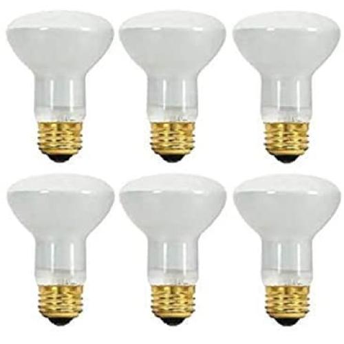 Bulbmaster 45R20/FL 45 Watts R20 Reflector Indoor Flood Light Bulbs Medium E26 Base 45W for Spotlight Bulbs 130 Volts Frosted Flood Lights 330 Lumens 6 Pack