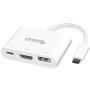 Plugable USB C Mini Dock with HDMI, USB 3.0 and Pass-Through Charging Compatible with 2018 iPad Pro, 2018 MacBook Air, Dell XPS 13, Thunderbolt 3 and More (Supports Resolutions up to 4K@30Hz).