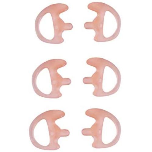 KS K-STORM Two Way Radio Ear Mold Replacement Soft Silicone Ear Insert for Acoustic Coil Tube Earpiece (Carnation, 3 Pair Large,Medium,Small)