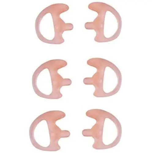 KS K-STORM Two Way Radio Ear Mold Replacement Soft Silicone Ear Insert for Acoustic Coil Tube Earpiece (Carnation, 3 Pair Large,Medium,Small)