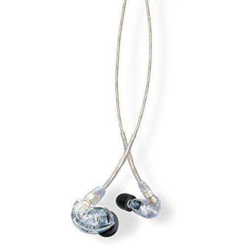 Shure SE215-CL Professional Sound Isolating Earphones with Single Dynamic MicroDriver, Secure In-Ear Fit - Clear