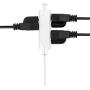 MAXIMM NEW 360 Degree Rotating Flat Extension Cord 1 FT Multi 3 Outlet Power cord Grounded 16 AWG UL Approved