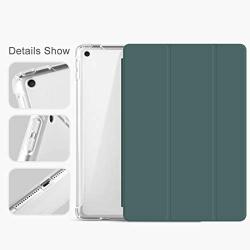 KenKe iPad 2018 / 2017 Case with Pencil Holder,Smart Trifold Stand Lightweight Protective Soft Silicone Smart Trifold Stand Cover Auto Sleep/Wake for iPad 6th / 5th Generation Case 9.7 inch-Dark Green