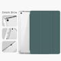 KenKe iPad 2018 / 2017 Case with Pencil Holder,Smart Trifold Stand Lightweight Protective Soft Silicone Smart Trifold Stand Cover Auto Sleep/Wake for iPad 6th / 5th Generation Case 9.7 inch-Dark Green