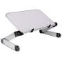 Laptop Stand Adjustable, Portable Laptop Table Stand, Ergonomic Laptop Riser Notebook Reading Holder for Desk, Foldable Laptop Desk Stand Lap Bed Tray Table Standing Desk (White, Large)