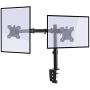 Dual LCD Monitor Aludest Fully Adjustable Desk Mount Stand Fits 2 Screens up to 27 inch, 17 lbs. Weight Capacity per Arm