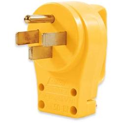 Camco PowerGrip Replacement Plug- Transform Your RV Plug Into a Safe and Durable PoweGrip Cord 50 AMP (55255)
