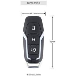 EASYGUARD EC002-FO2-NS Smart Key Passive keyless Entry Kits with Push Start Button Remote Start Password keypad Entry DC12V