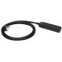 Amazon Basics Flat Plug Grounded Indoor Extension Cord with 3 Outlets, Black, 8 Foot