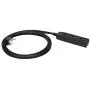 Amazon Basics Flat Plug Grounded Indoor Extension Cord with 3 Outlets, Black, 8 Foot
