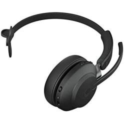 Jabra Evolve2 65 Wireless Headset USB-C Mono MS w/Stand, Bluetooth Dongle, Compatible with Zoom, Webex, Skype, Smartphones, Tablets, PC/MAC, 26599-899-889, Global Teck Gold Support Plan Included
