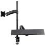 Monoprice Articulating Gas Spring Sit Stand Monitor and Keyboard Riser Desk Mount - Black, 26 Inch Table Top Workstation | Easy to Use, Compatible with Most Desks
