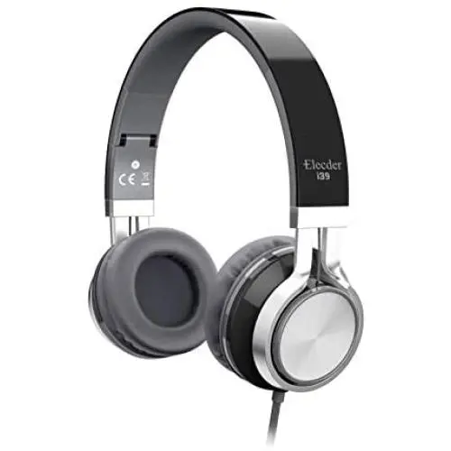 Elecder i39 Headphones with Microphone Foldable Lightweight Adjustable On Ear Headsets with 3.5mm Jack for Cellphones Computer MP3/4 Kindle School Black/Gray Elecder i39 Headphones with Microphone Foldable Lightweight Adjustable On Ear Headsets with 3.5mm Jack for Cellphones Computer MP3/4 Kindle School Black/Gray