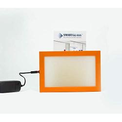 Switchable Smart Glass Sample Electronic PDLC Smart Film Laminated with Low Iron Glass (7 x 4.5 inch)