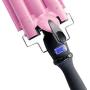 Alure Three Barrel Curling Iron Wand with LCD Temperature Display - 1 Inch Ceramic Tourmaline Triple Barrels, Dual Voltage Crimping Tool, Best Hair Waver for Beachy/Frizz Free Waves