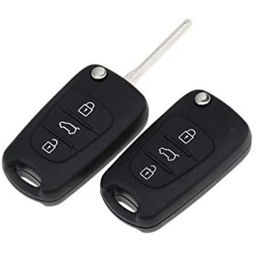 2Pcs/Set 3 Buttons Remote Key Fob Shell Cases With 2 Switch Compatible With Hyundai I30 I20 Elantra