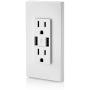 Leviton T5632-3BW 15-Amp USB Charger/Tamper Resistant Duplex Receptacle Pack of 3, White