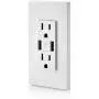 Leviton T5632-3BW 15-Amp USB Charger/Tamper Resistant Duplex Receptacle Pack of 3, White