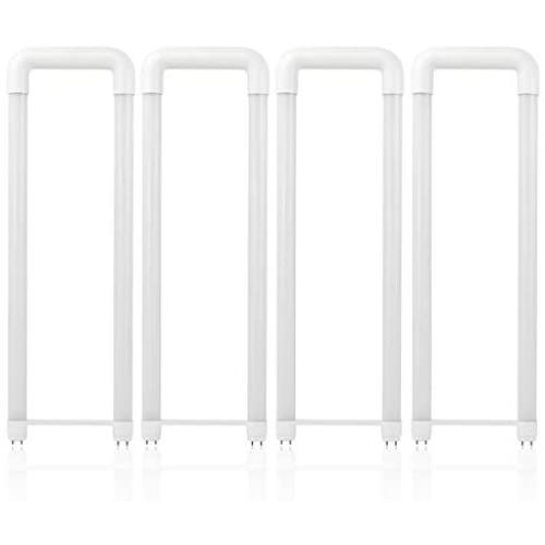 Hyperikon U Bent T8 T10 T12 LED Tube, 2x2 Foot, 40W=18W, Frosted Lens, UL, Daylight White, 4 Pack