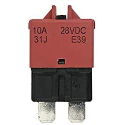 LENKRAD 10 Amp 5pcs Red Manual Reset Low Profile ATS Circuit Breakers 12V - 28V DC (10A)