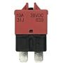 LENKRAD 10 Amp 5pcs Red Manual Reset Low Profile ATS Circuit Breakers 12V - 28V DC (10A)