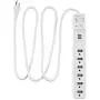 Amazon Basics 6-Outlet Surge Protector Power Strip with 2 USB Ports - 1000 Joule, White