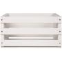 Crosley AC1004A-WH Record Storage Crate Holds up to 75 Albums, White