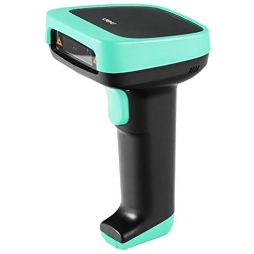 Deli Wireless Barcode Scanner, 328 ft Transmission Range, 2000mAh Battery, Automatic 1D Barcode Reader Support Windows/Mac/Linux/iOS/Android System